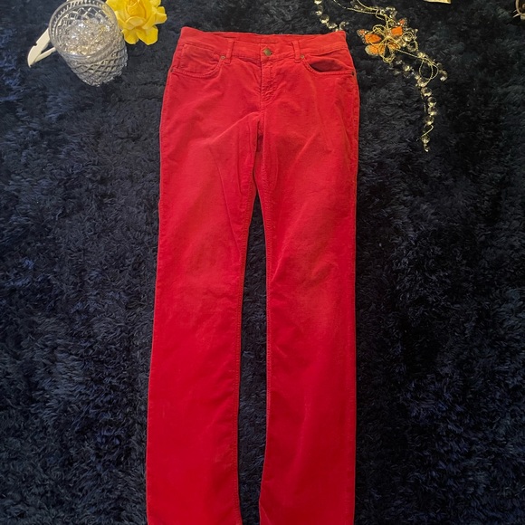 Escada Sport Poppy Red Corduroy Pants - Picture 3 of 7